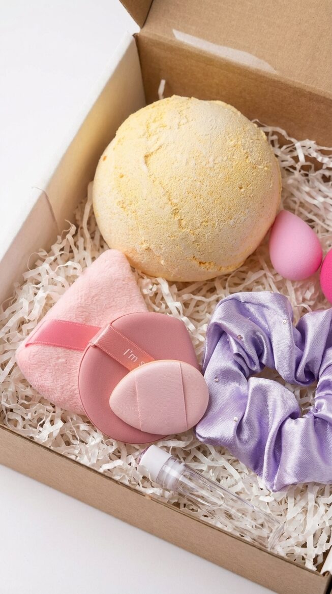 Skaistumkopšanas dāvanu komplekts ar Bubble sveci