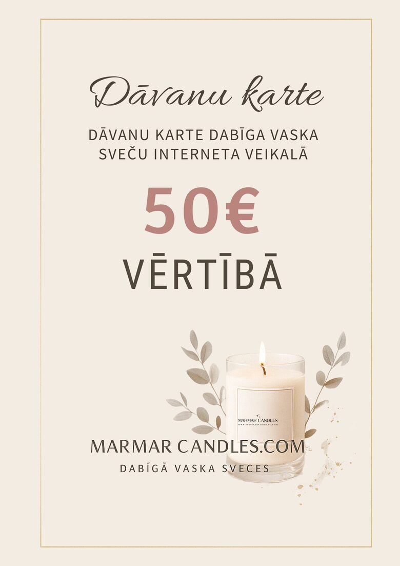 Dāvanu karte 50 eur vērtībā