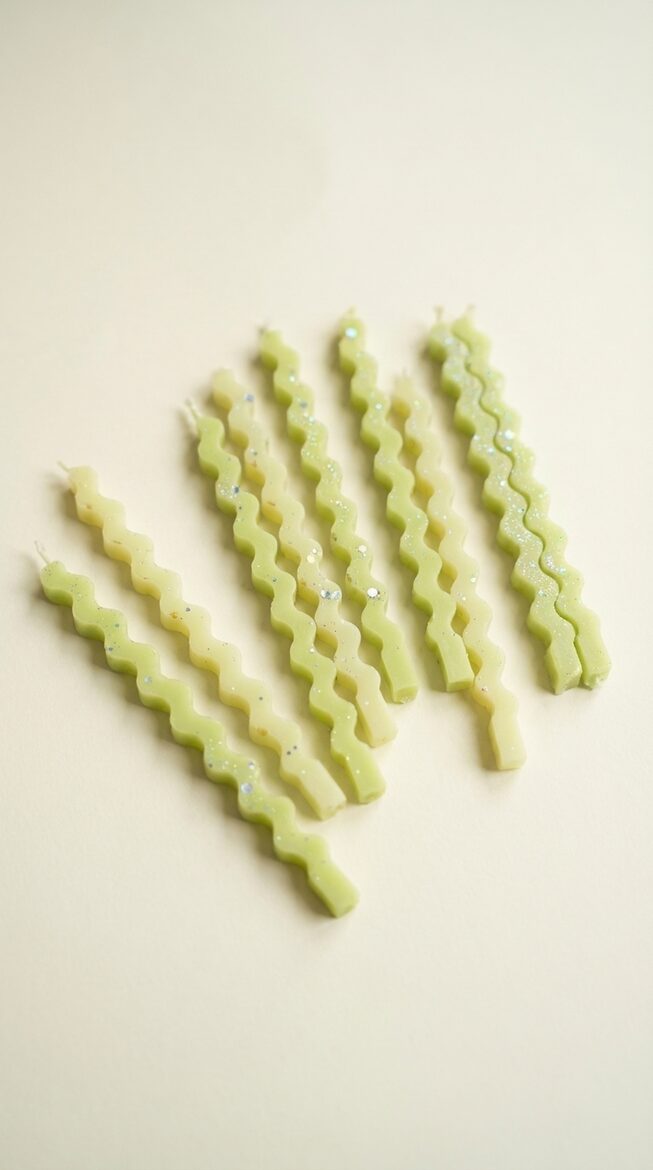 Bišu vaska kūku svecīte, Viļņotā, 11cm