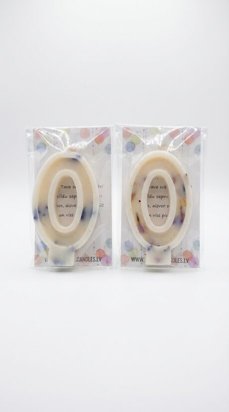 Bišu vaska Ciparu svece tortēm un kūkām | Cipars 0