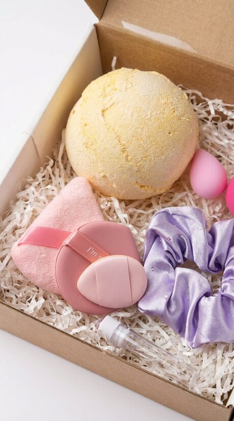 Skaistumkopšanas dāvanu komplekts ar Bubble sveci