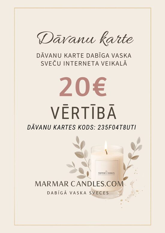 Dāvanu karte 20 eur vērtībā