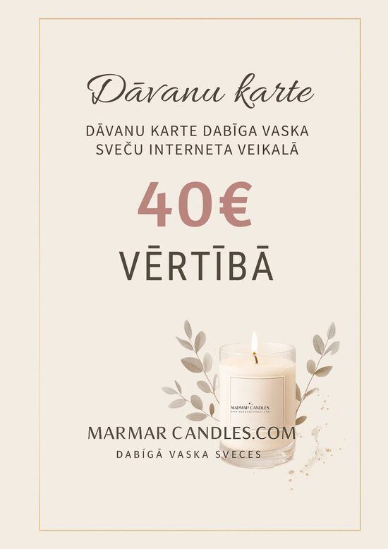 Dāvanu karte 40 eur vērtībā