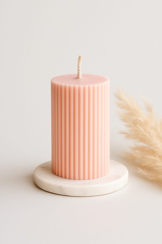 Long Lasting Handmade Candle, Powder Pink