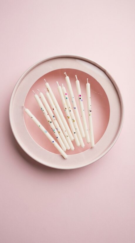  Birthday Cake Candle with Glitter – 10 cm