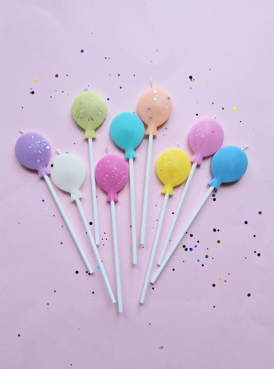 Latvijā ražota bišu vaska Svecīte-kūku toperis Gaisa balons, 1gab