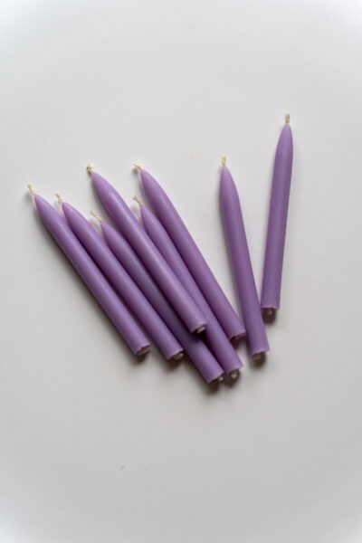 Beeswax Candles for Birthday Cake, 8cm, Lavander