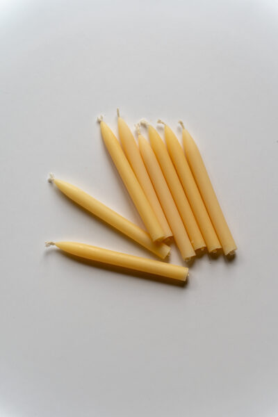 Beeswax Candles for Birthday Cake, 8cm, Cream