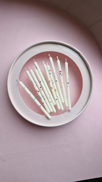  Birthday Cake Candle with Glitter – 10 cm