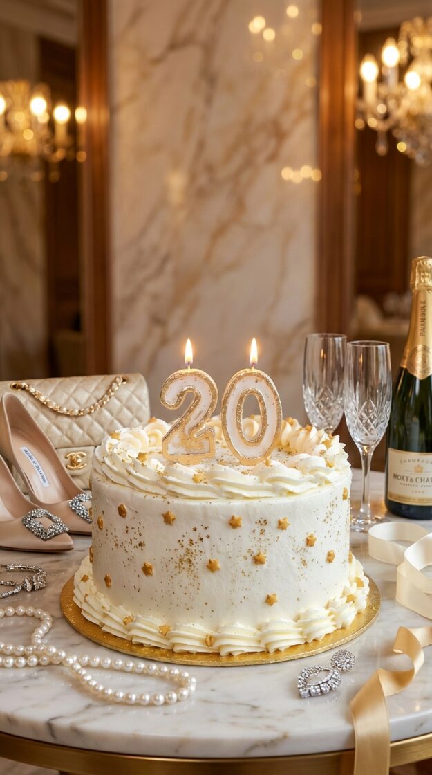 birthday cake with number candles