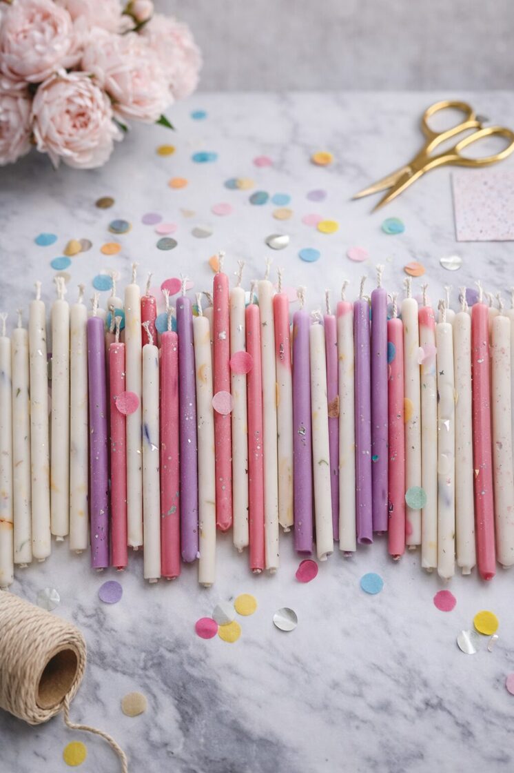 handmade natural wax birthday cake candles