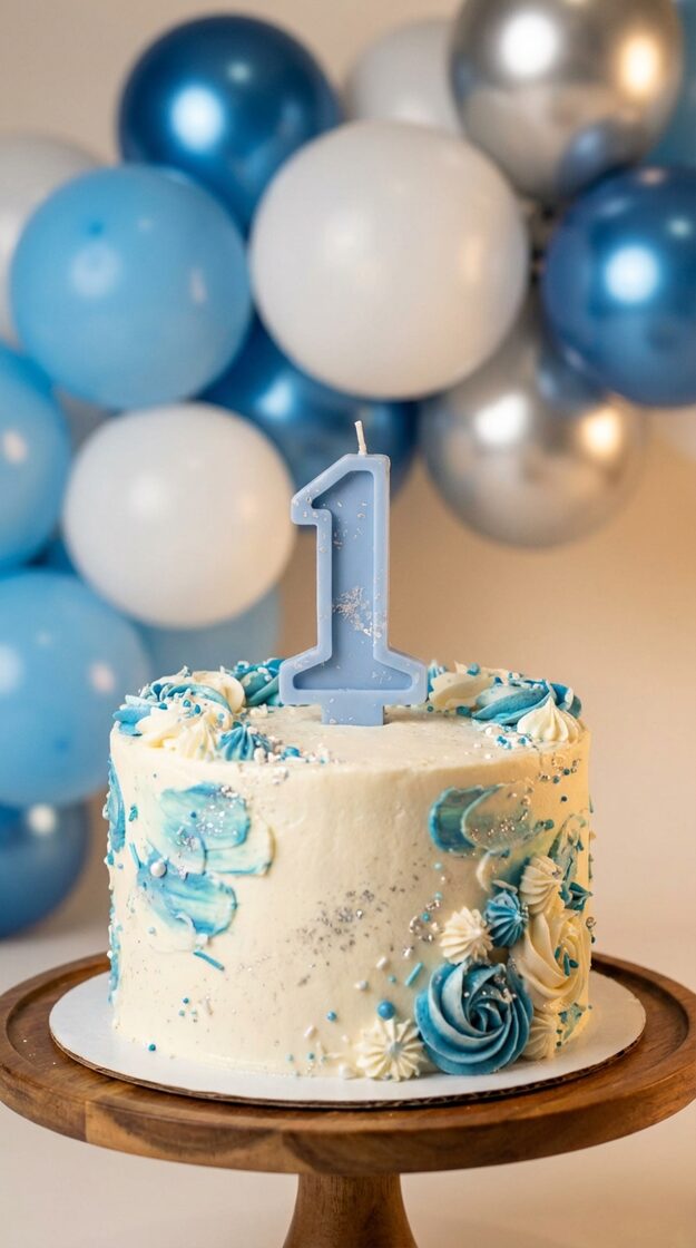 birthday cake with number candles